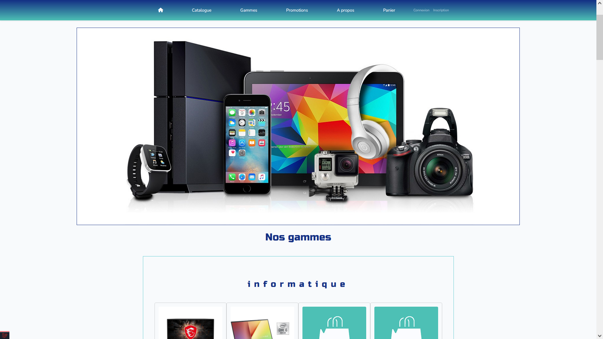 capture page catalogue site Laravel Online Store