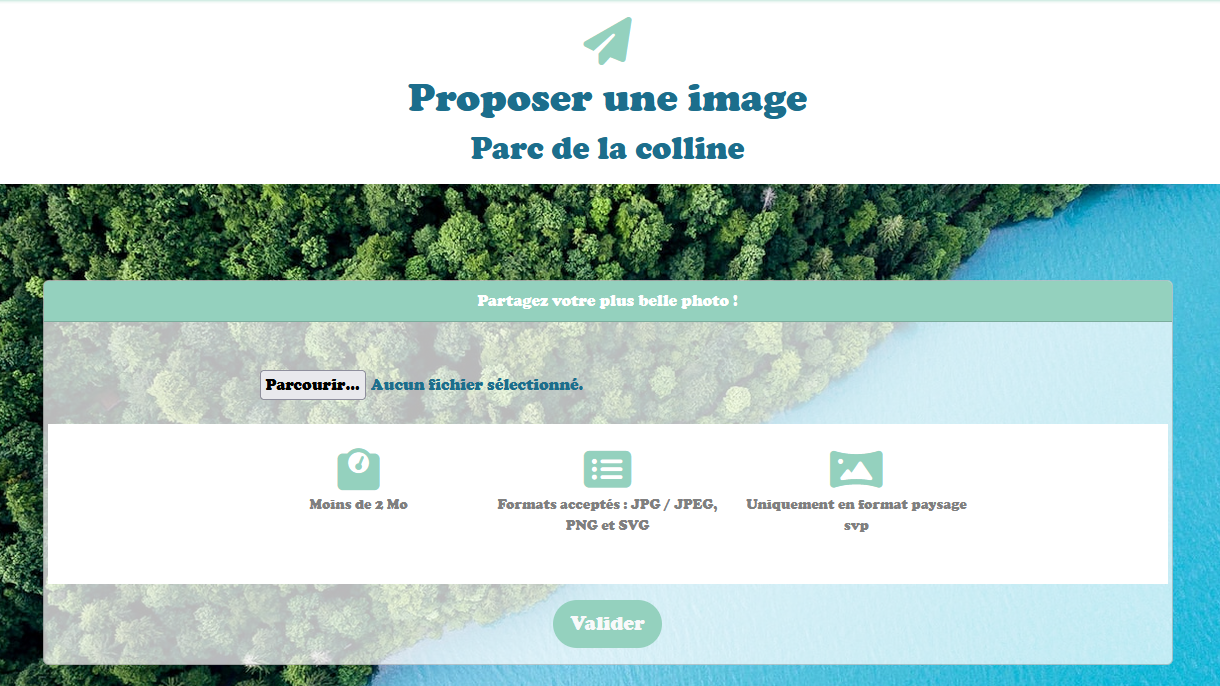 capture page création lieu site Nice Places